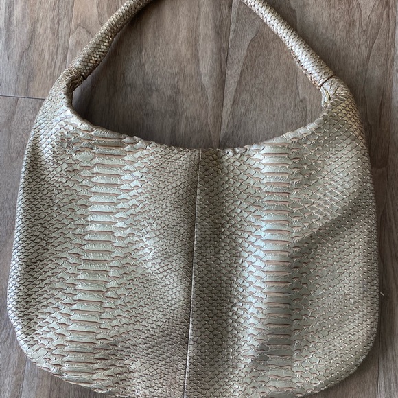 Gold/ Chrome Authentic Python Devi Kroell hobo/handbag. - Picture 2 of 4